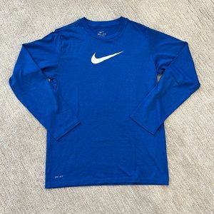 Royal Blue Nike dri-fit long sleeve shirt